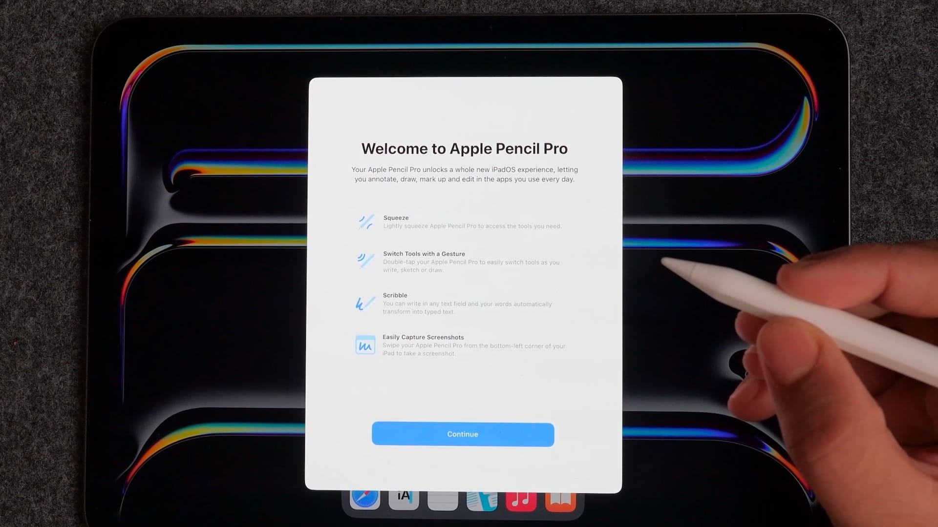 Apple Pencil Set Up Splash Screen