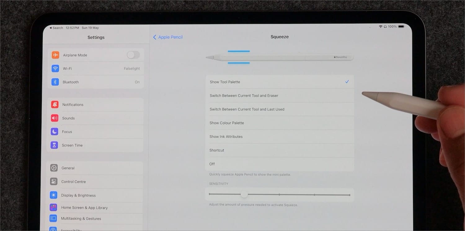 Apple Pencil Squeeze Gesture