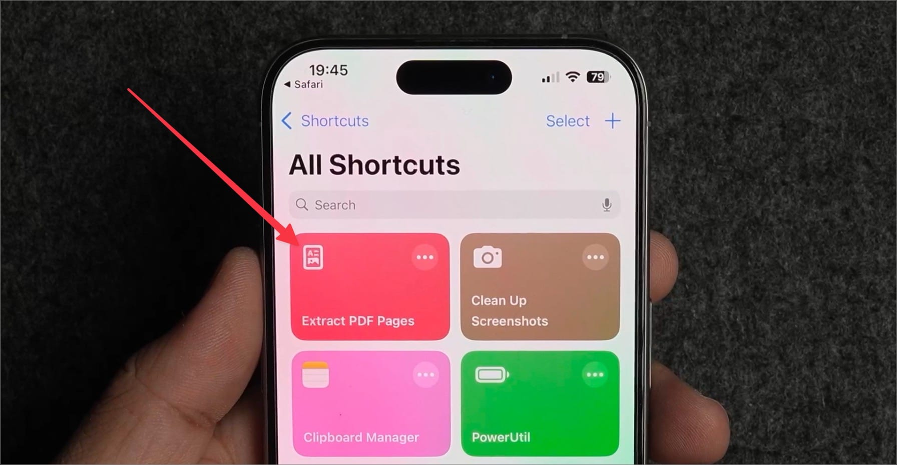 tap the shortcut to run it