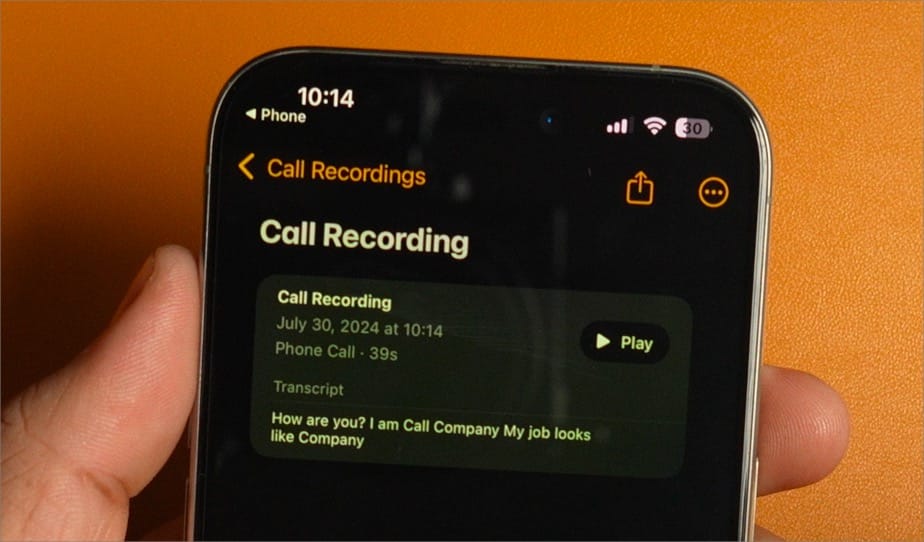 quick call summary
