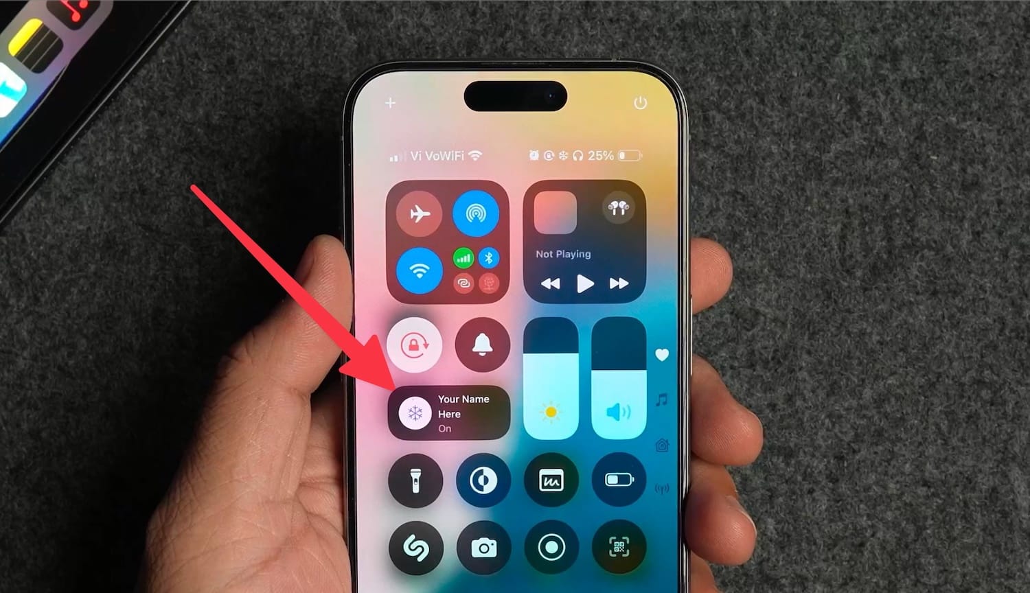 tap on the&nbsp;Focus&nbsp;toggle