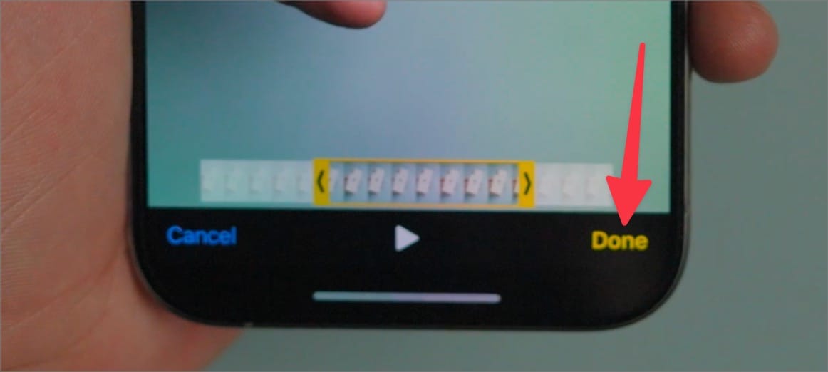 hit the&nbsp;Done button