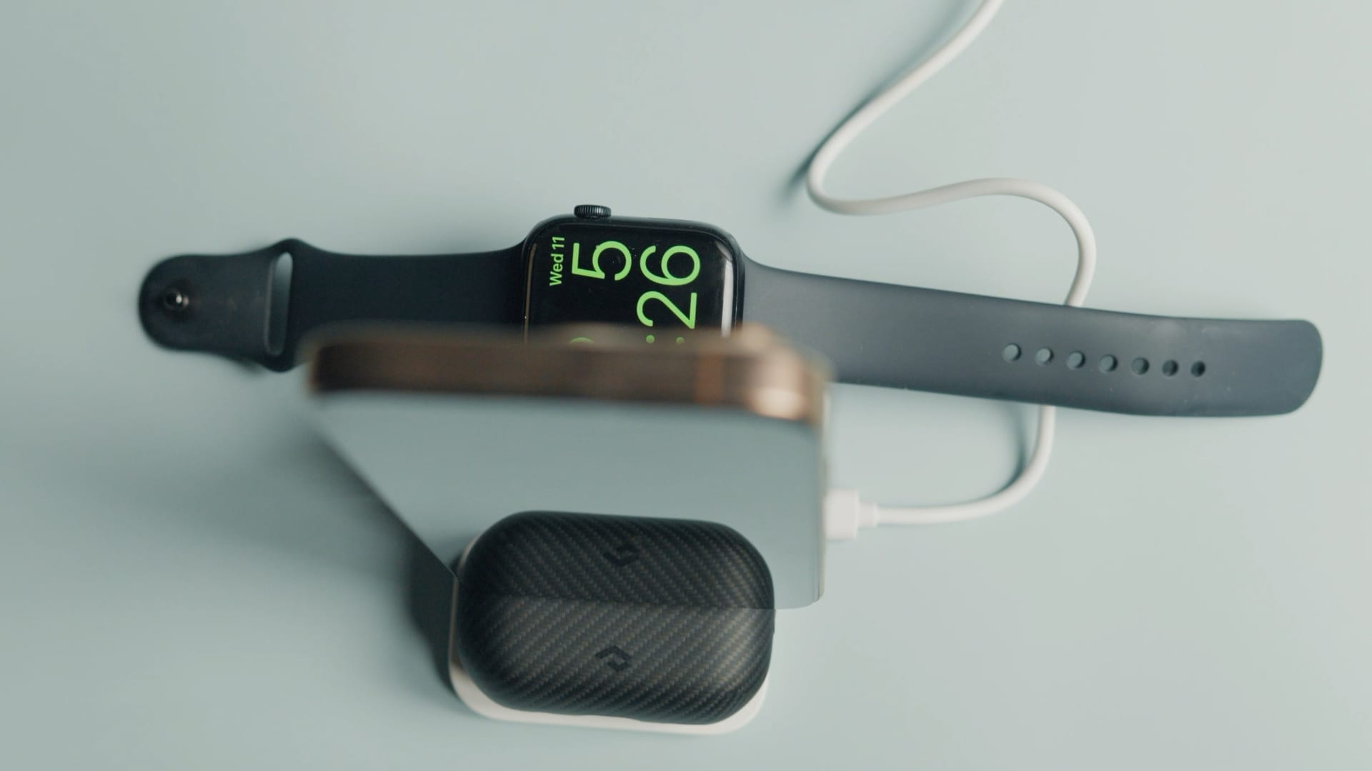 benks JuicePod charging airpods pro, apple watch, and iPhone