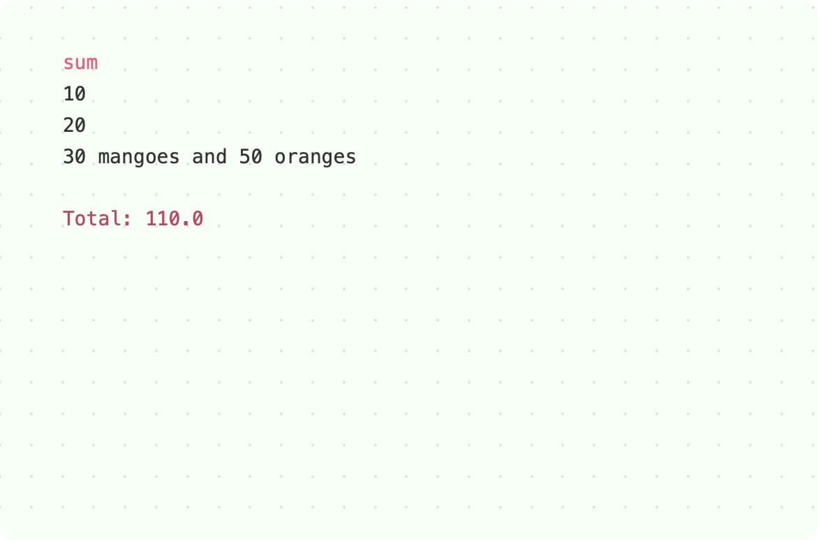 Antinote sum feature