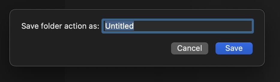Save dialog and name