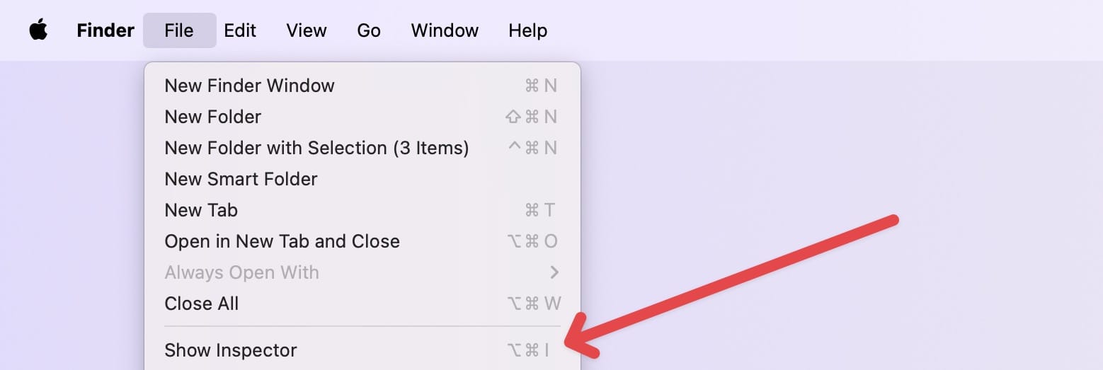 Inspector panel