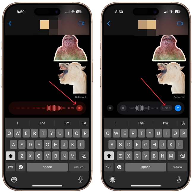 Pause and record audio messages