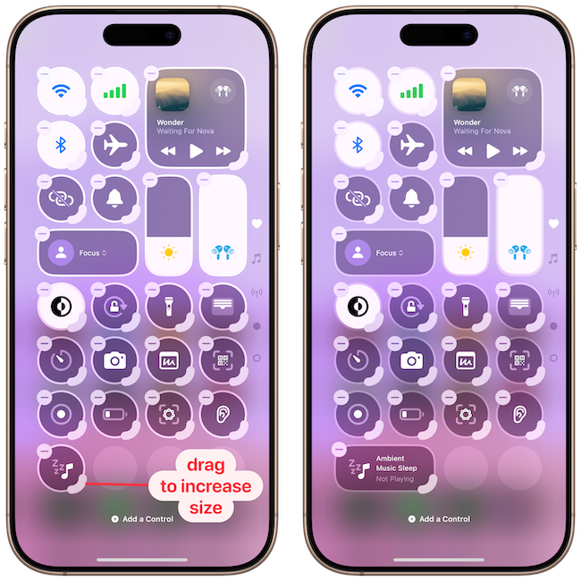 adjust the toggle size