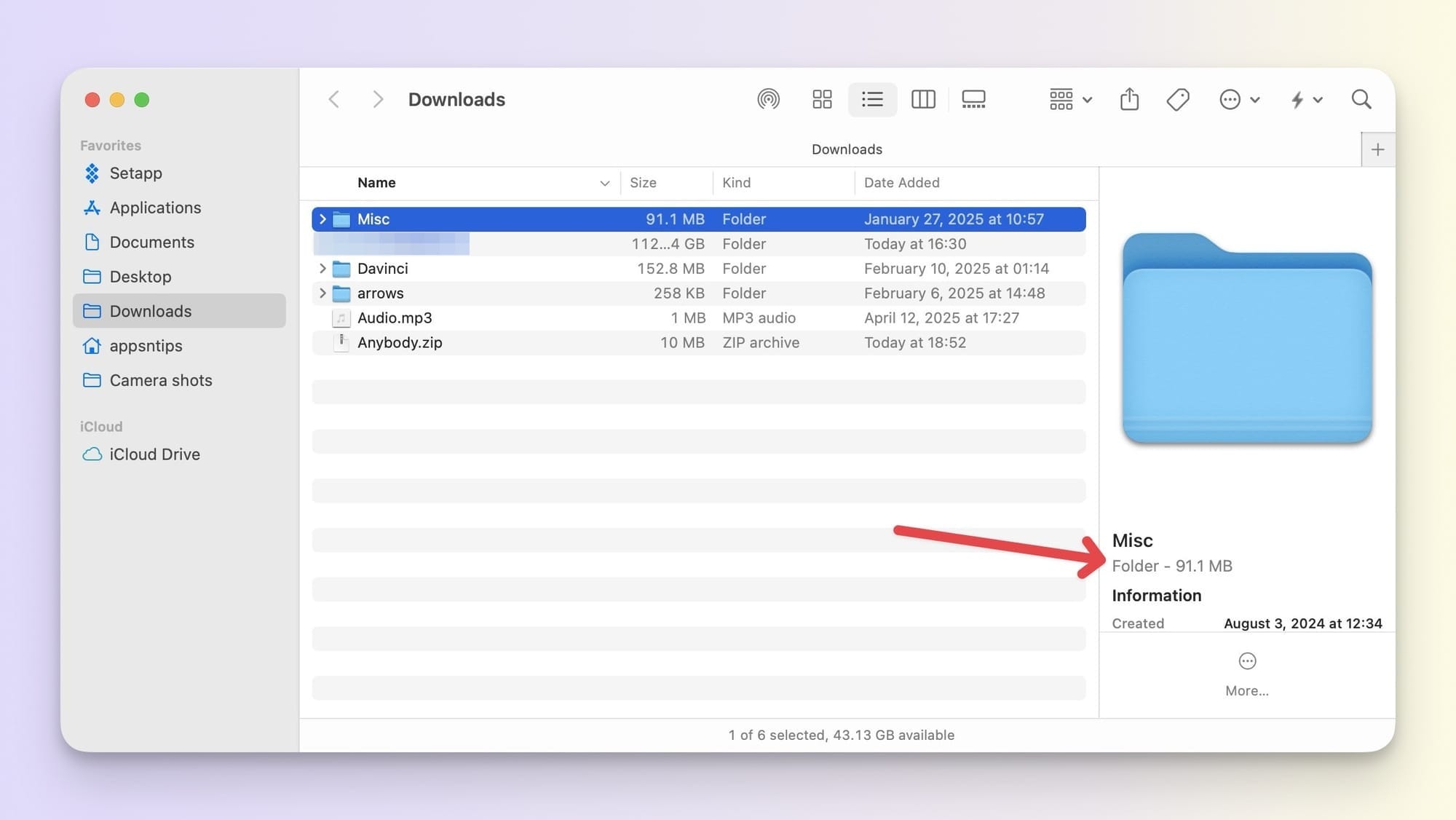 Preview Panel in Finder