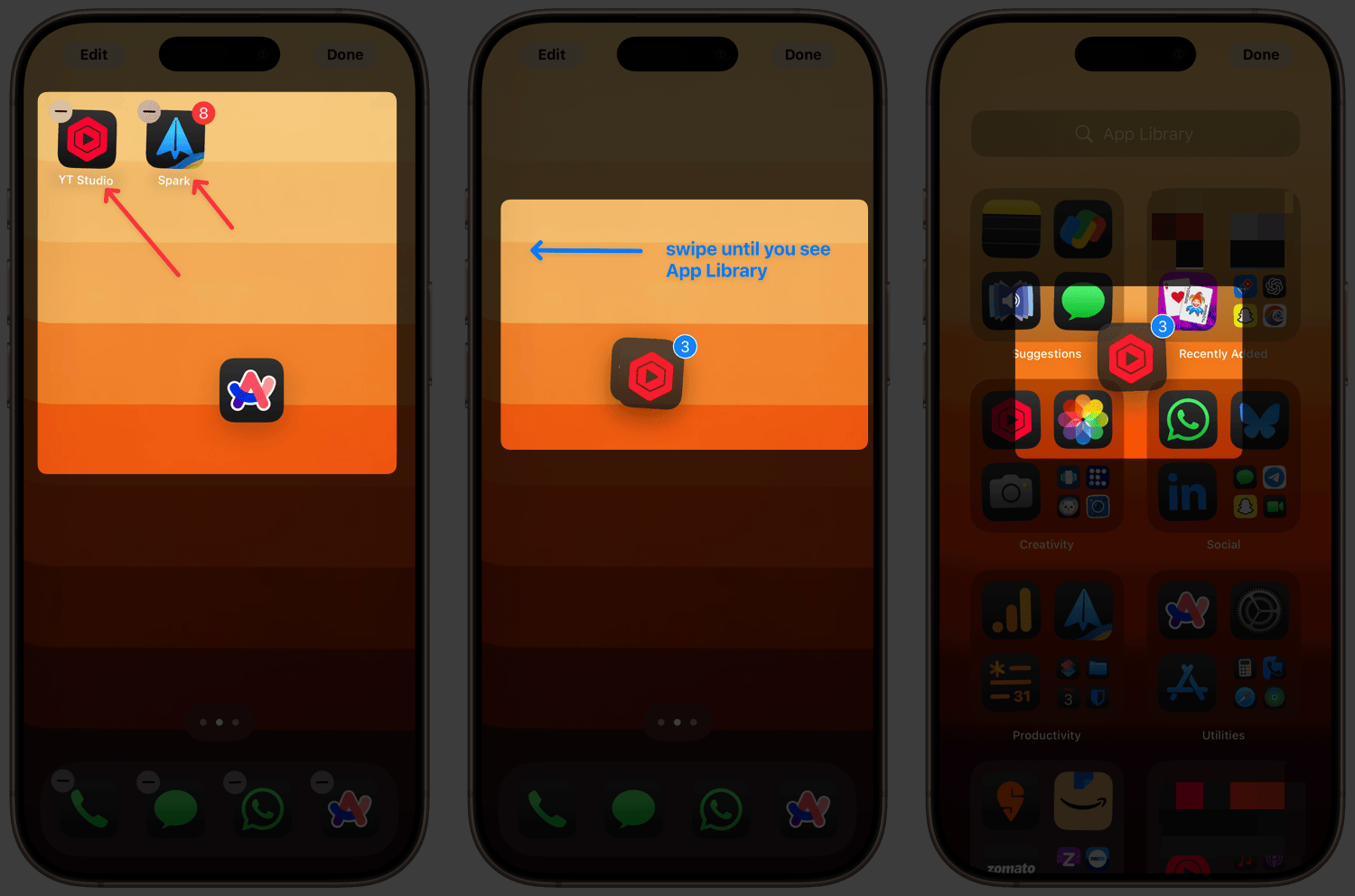 removing apps from home screen