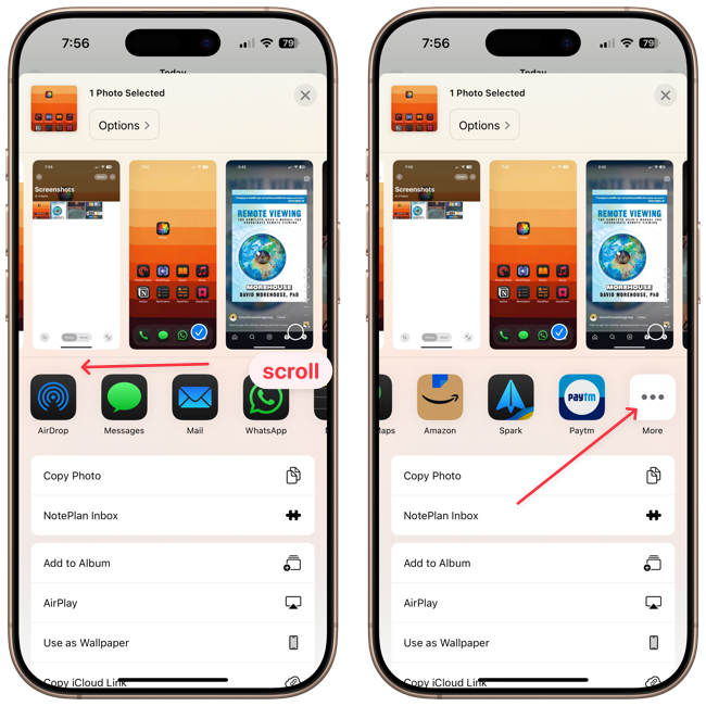 quick share app suggestions list