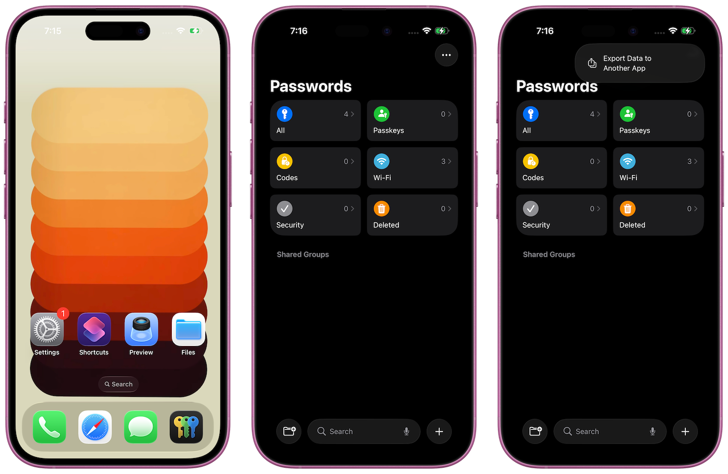 export data to another app