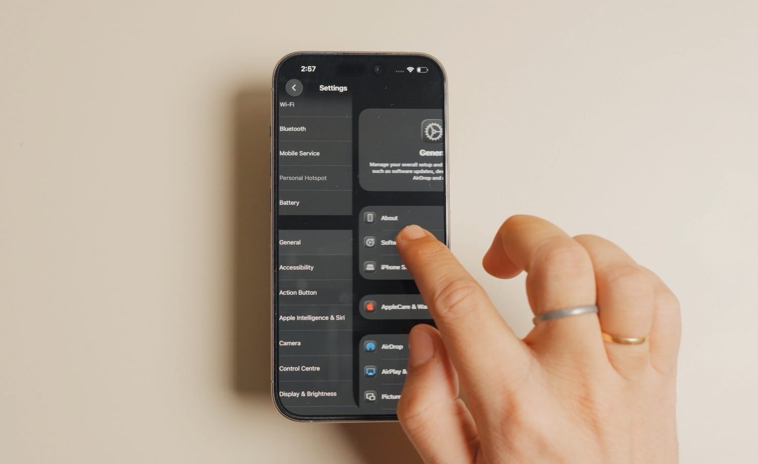 swipe to go back gesture