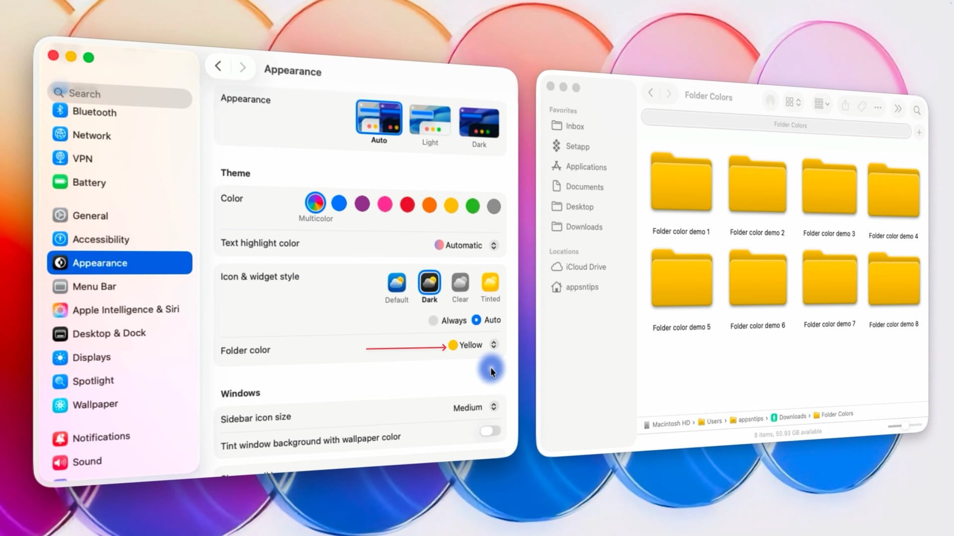 changing folder color