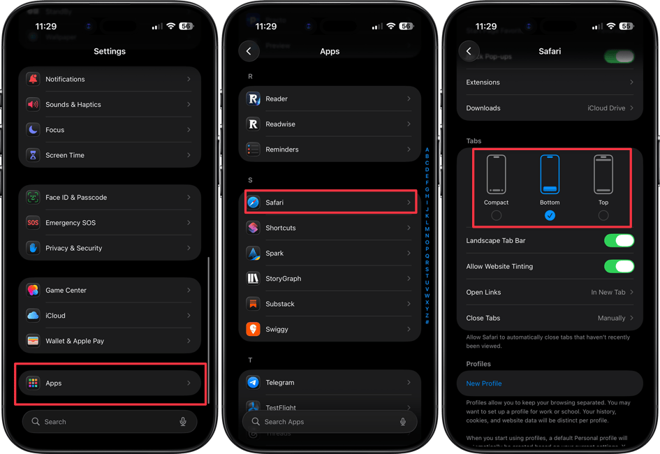 bringing back old safari tab view