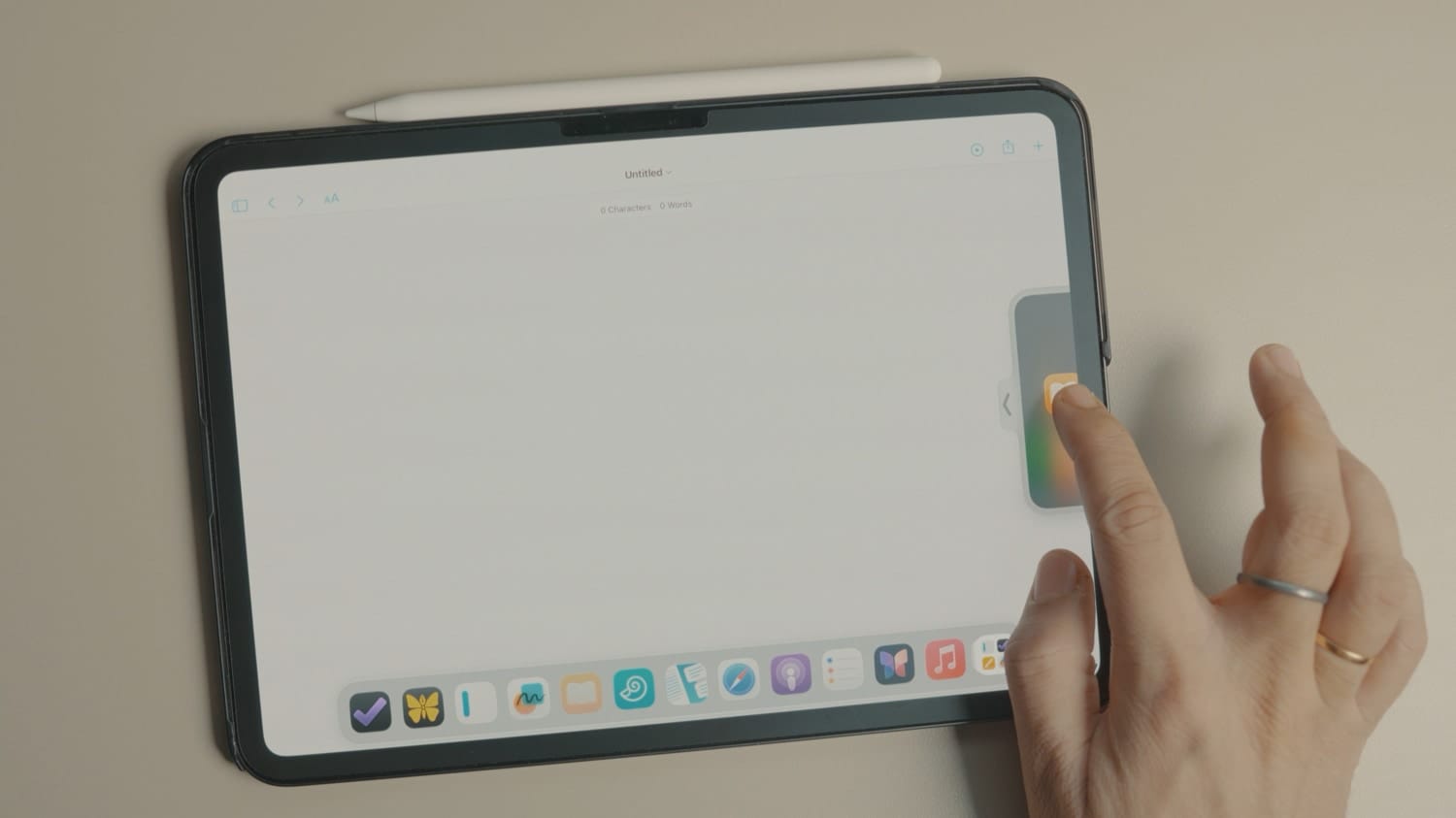 opening app in slide over