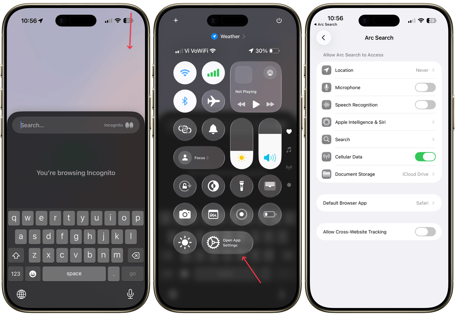 running the shortcut
