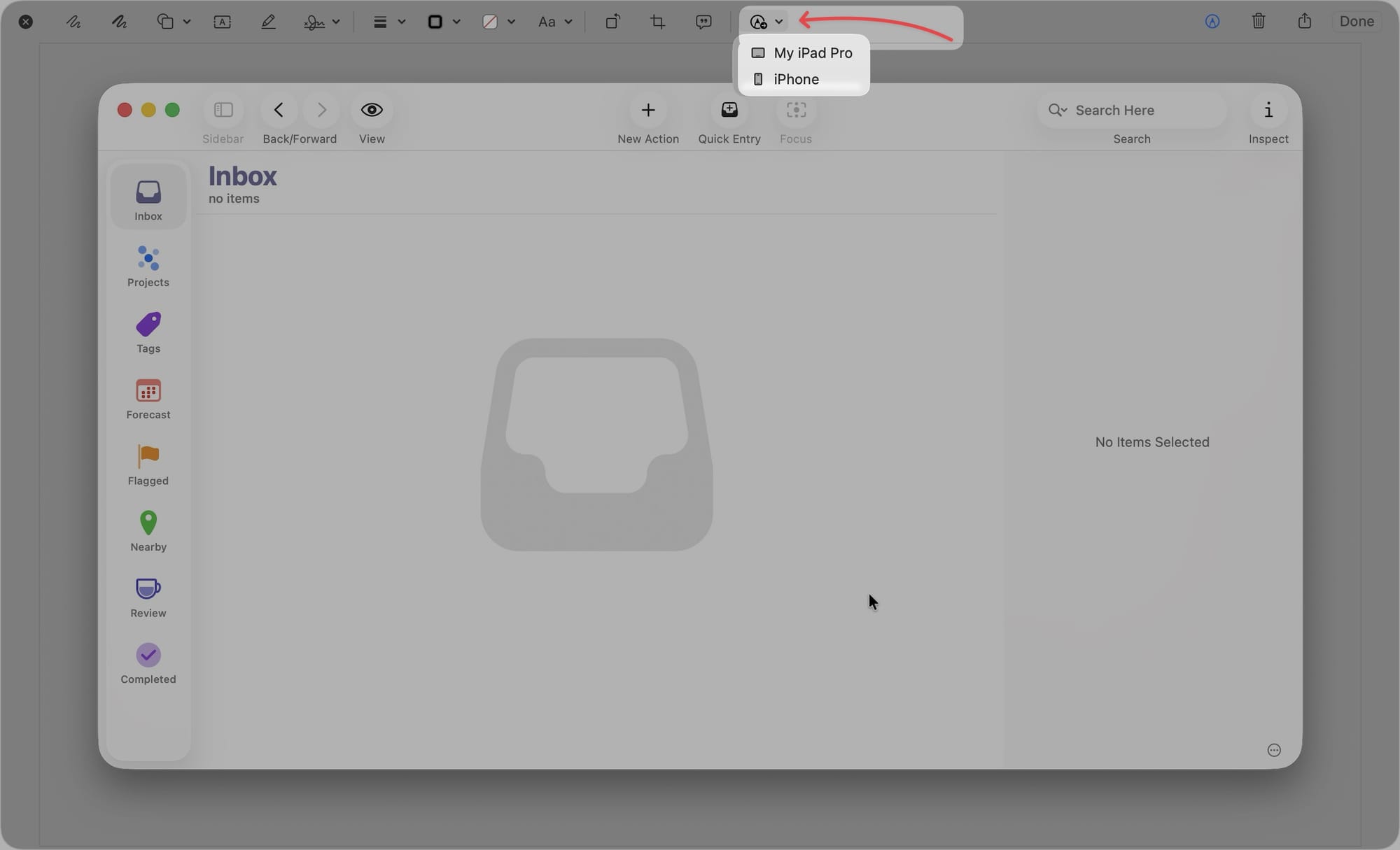 Opening hand-drawn annotation tool on Mac