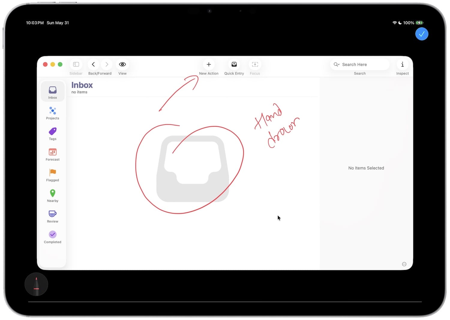 hand-drawn annotations in screenshot