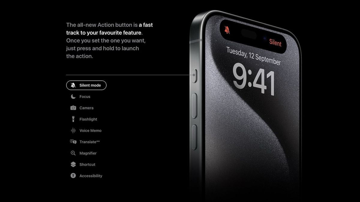 iPhone 15 Pro action button