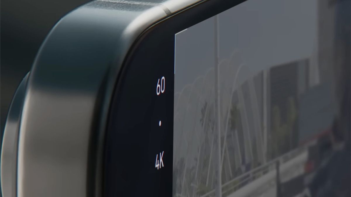 iPhone camera app showing 4K60 recording option