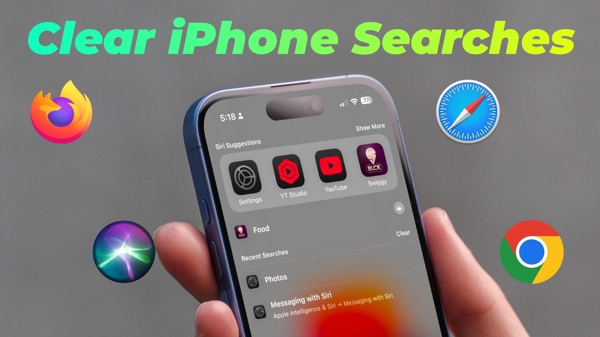 iPhone surrounded by browser icons of Firefox, Safari, and Chrome