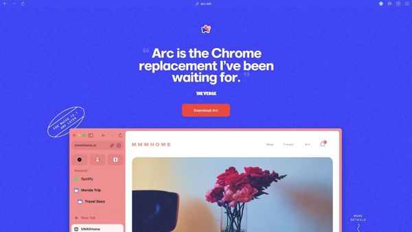 Arc Browser website screenshot