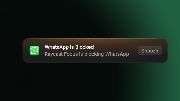 image showing app is blocked by Raycast Focus
