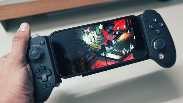 iPhone Gaming Controller in hand