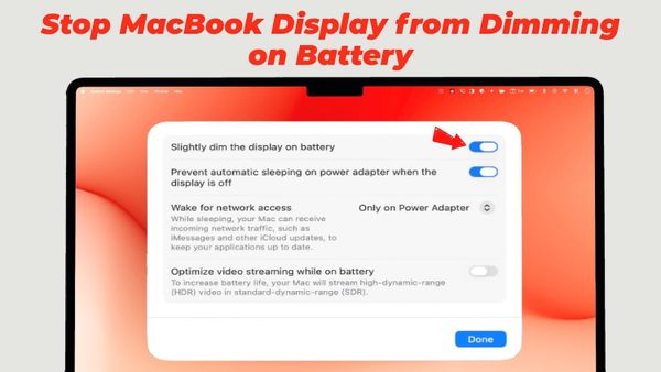 How to Stop MacBook Display from Dimming on Battery