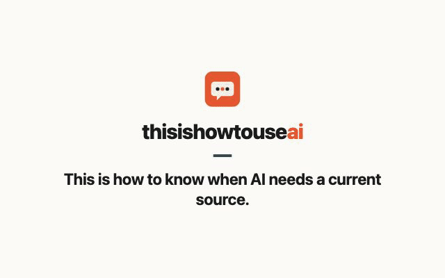 This is how to know when AI needs a current source (animated demo)