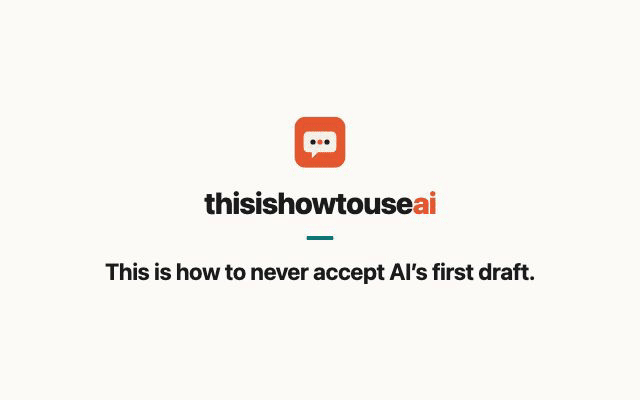 This is how to never accept AI’s first draft (animated demo)