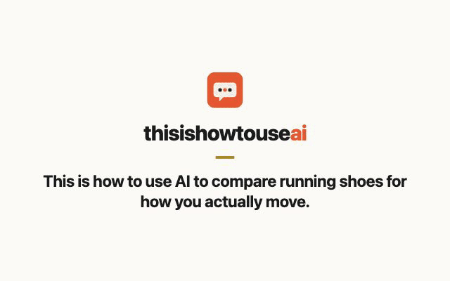 This is how to use AI to compare running shoes for how you actually move (animated demo)