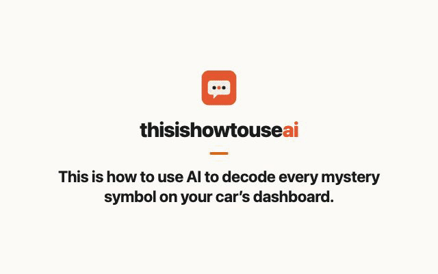 This is how to use AI to decode every mystery symbol on your car’s dashboard (animated demo)