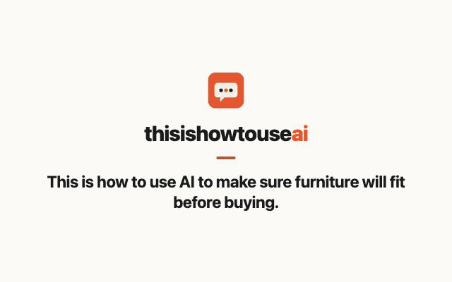 This is how to use AI to make sure furniture will fit before buying (animated demo)