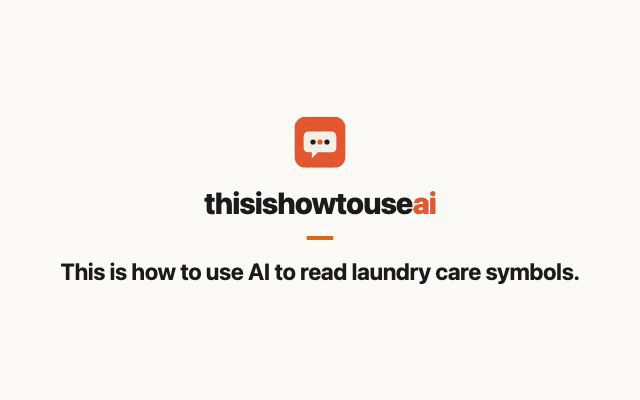 This is how to use AI to read laundry care symbols (animated demo)