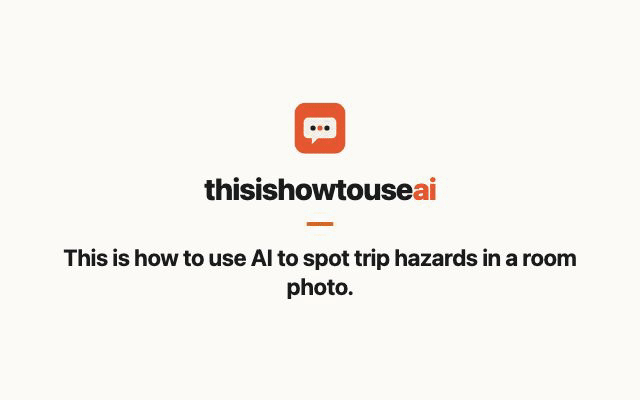 This is how to use AI to spot trip hazards in a room photo (animated demo)