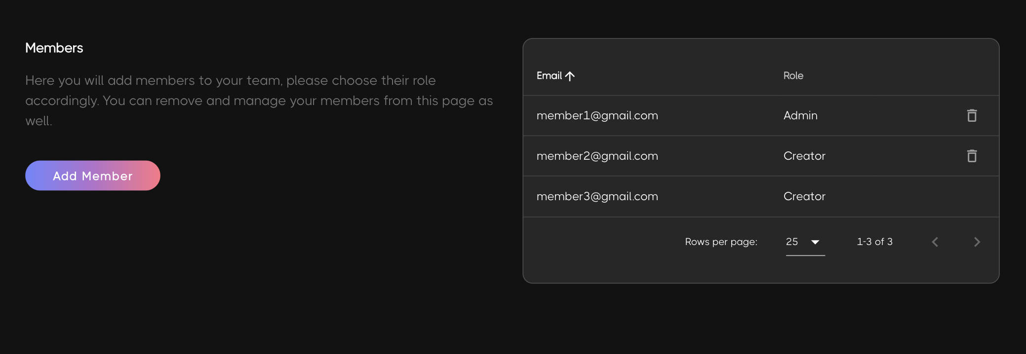 Add Members screenshot