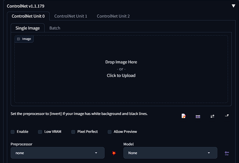 Screenshot showing The first portion is where you upload your image for preprocessing into a special "detectmap" image...