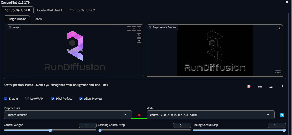 Screenshot showing all red button in between the preprocessor and the model