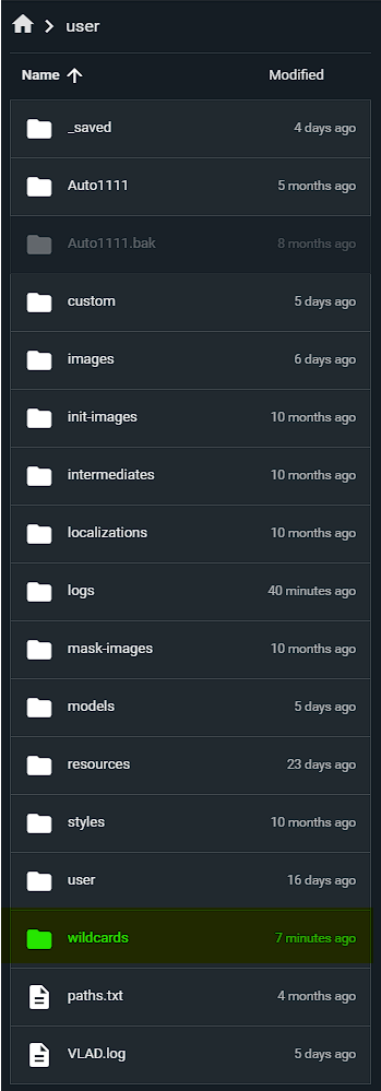 Screenshot showing dcards