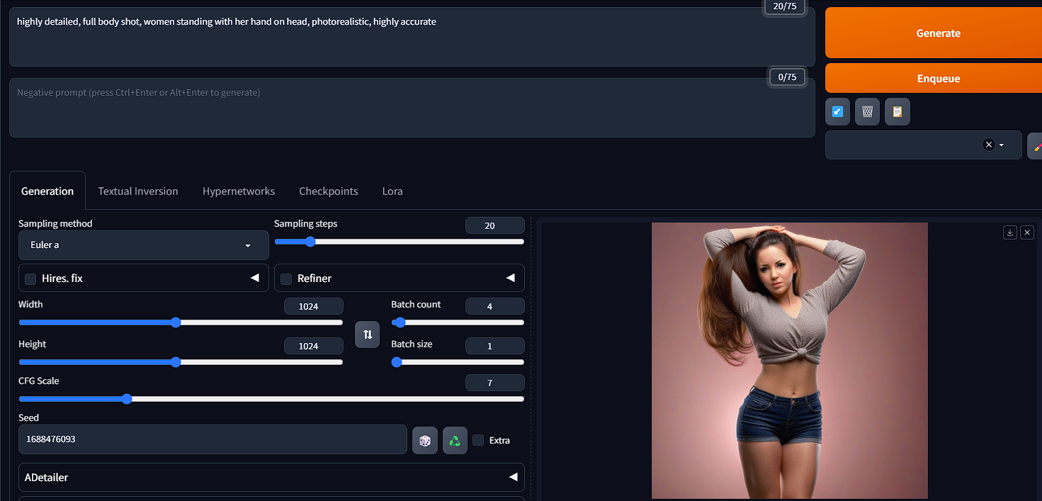 Screenshot showing ng 713w"> Once complete you can head up to the prompt box where you will input your prompt and begin...