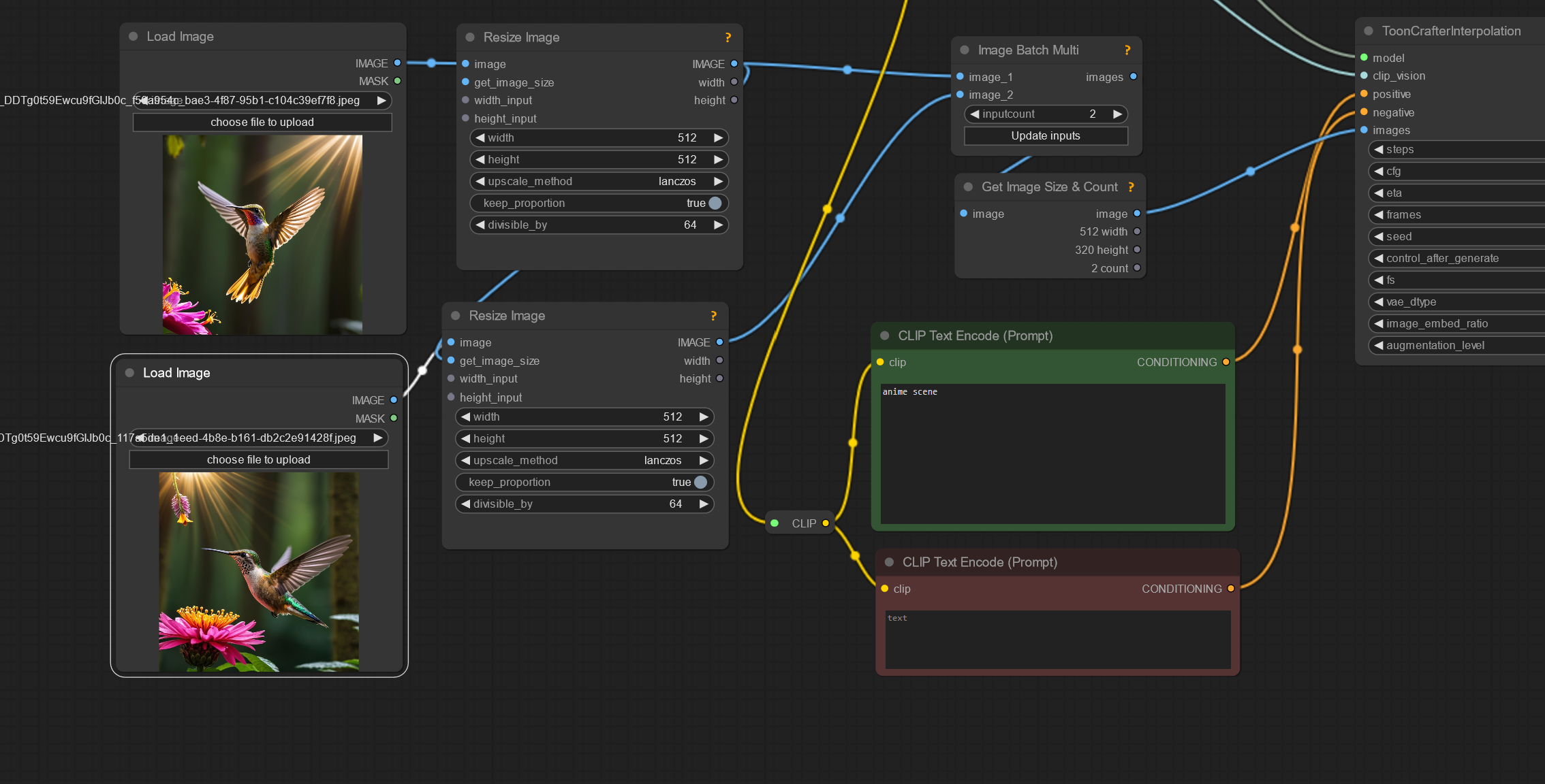 Screenshot showing in-width: 720px) 720px"> Step 3: Let's use our workflow Choose two images and load them on the left side