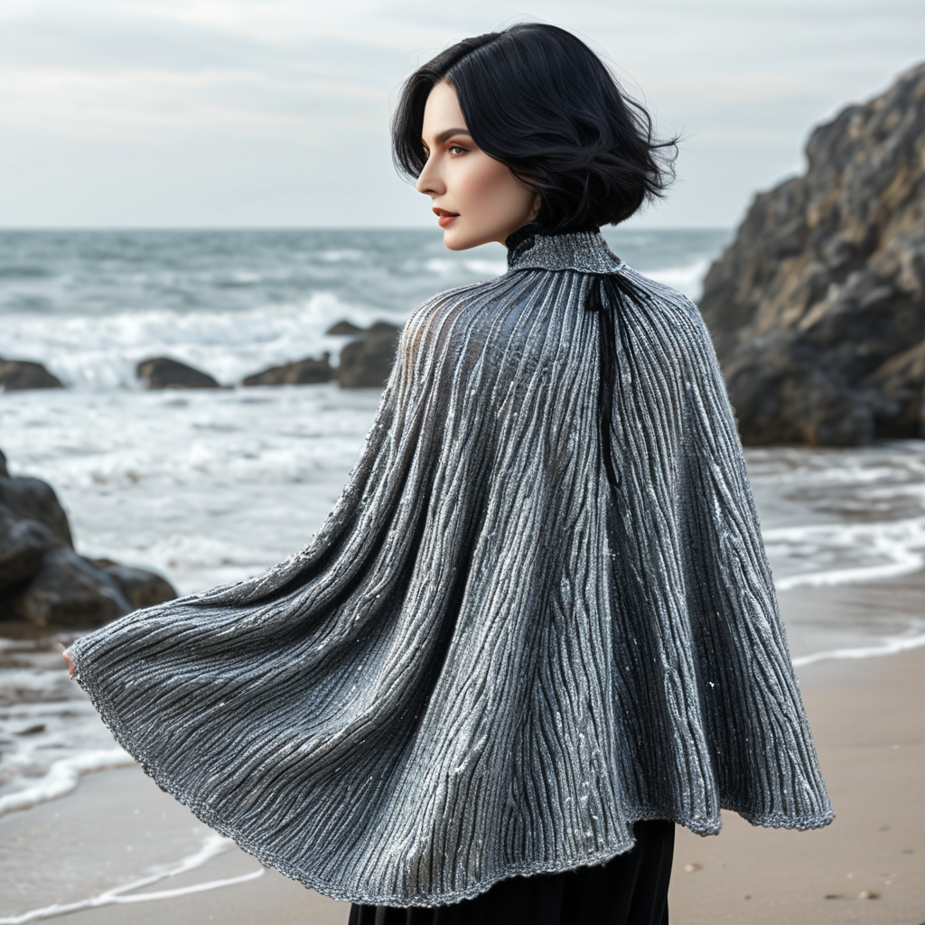 Screenshot showing efully behind a beautiful woman with short black hair, the fabric catching the light with a soft...