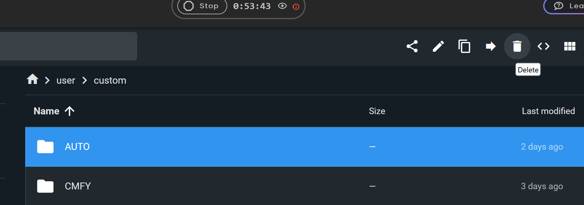 3. Delete the Config Folders screenshot
