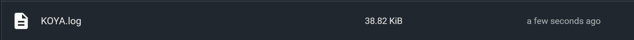 Screenshot showing rate log, navigate to the /logs/ folder