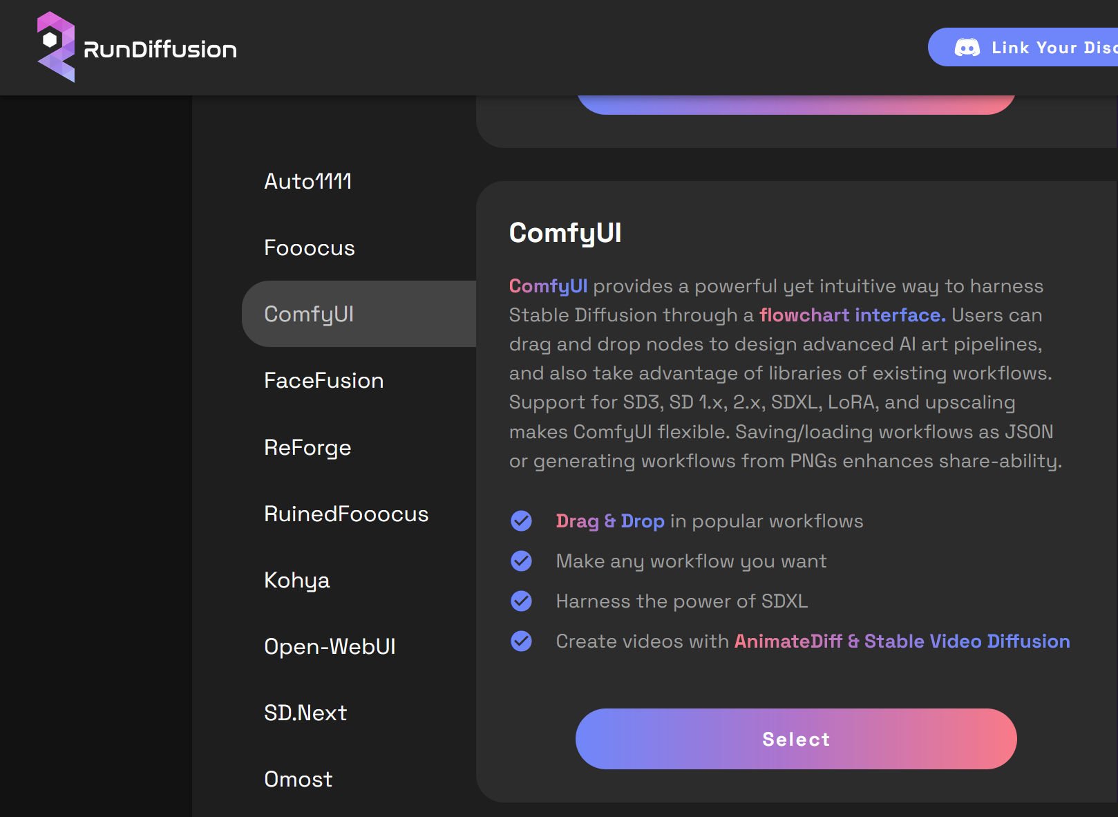 Screenshot showing arge on RunDiffusion Using ComfyUI 1