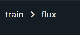 Screenshot showing nother folder called flux , and within that, create a folder for your dataset