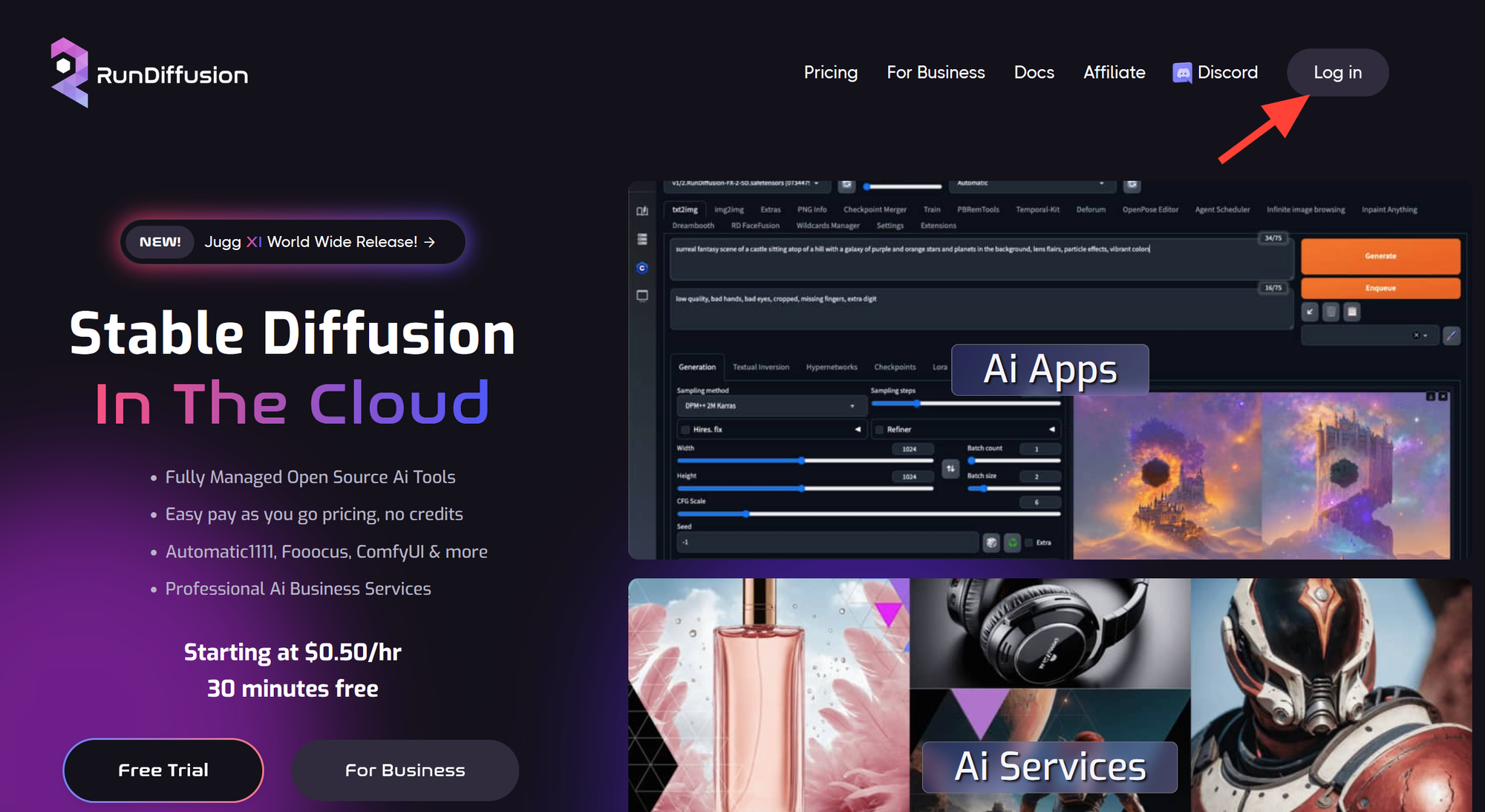 Screenshot showing ice or a seasoned creator, RunDiffusion makes AI art accessible while offering advanced tools for...
