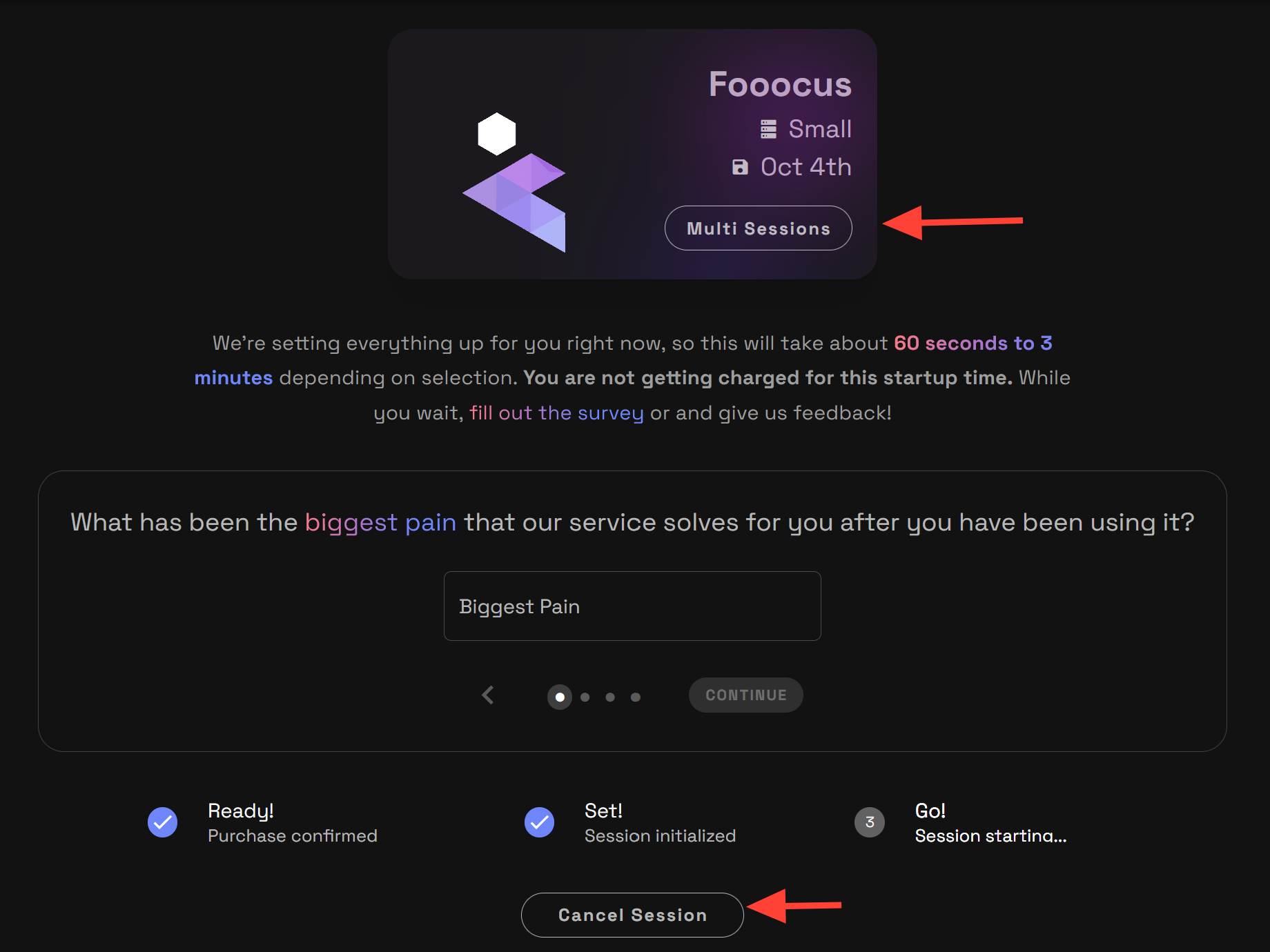 Server Initialization screenshot